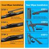 image3 Wipers Replacement for Audi Q5 2018 2019 2020 2021 2022 2023 2024 Windshield Wiper Blades with Rear 24quot20quot15inch261614