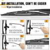 imageAUTOBOO 15quot15quot Wiper Blades Replacement for Jeep Wrangler Front Windshield wipers 20072017 Original Factory Quality Pack of 21313 A