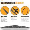 imageAUTOBOO 15quot15quot Wiper Blades Replacement for Jeep Wrangler Front Windshield wipers 20072017 Original Factory Quality Pack of 21616 A