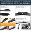 imageAUTOBOO 15quot15quot Wiper Blades Replacement for Jeep Wrangler Front Windshield wipers 20072017 Original Factory Quality Pack of 22220