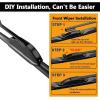 imageAUTOBOO 15quot15quot Wiper Blades Replacement for Jeep Wrangler Front Windshield wipers 20072017 Original Factory Quality Pack of 22222 E