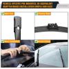 imageAUTOBOO 15quot15quot Wiper Blades Replacement for Jeep Wrangler Front Windshield wipers 20072017 Original Factory Quality Pack of 22624