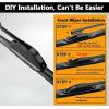 imageAUTOBOO 15quot15quot Wiper Blades Replacement for Jeep Wrangler Front Windshield wipers 20072017 Original Factory Quality Pack of 22816 A