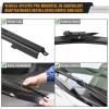 imageAUTOBOO 15quot15quot Wiper Blades Replacement for Jeep Wrangler Front Windshield wipers 20072017 Original Factory Quality Pack of 22828