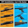 imageAUTOBOO 24quot21quot Windshield Wipers with 11quot Rear Wiper Blade Replacement for GMC Acadia Saturn Outlook 2007 2008 2009 2010Original Factory Quality Pack of 3242010