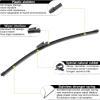 imageAUTOBOO 24quot21quot Windshield Wipers with 11quot Rear Wiper Blade Replacement for GMC Acadia Saturn Outlook 2007 2008 2009 2010Original Factory Quality Pack of 3242113