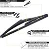 imageAUTOBOO 24quot21quot Windshield Wipers with 11quot Rear Wiper Blade Replacement for GMC Acadia Saturn Outlook 2007 2008 2009 2010Original Factory Quality Pack of 3282112