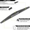 imageAUTOBOO 24quot21quot Windshield Wipers with 11quot Rear Wiper Blade Replacement for GMC Acadia Saturn Outlook 2007 2008 2009 2010Original Factory Quality Pack of 3261712B