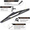 imageAUTOBOO 24quot21quot Windshield Wipers with 11quot Rear Wiper Blade Replacement for GMC Acadia Saturn Outlook 2007 2008 2009 2010Original Factory Quality Pack of 3261612inch