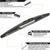 imageAUTOBOO 24quot21quot Windshield Wipers with 11quot Rear Wiper Blade Replacement for GMC Acadia Saturn Outlook 2007 2008 2009 2010Original Factory Quality Pack of 3202012B