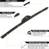 imageAUTOBOO 24quot21quot Windshield Wipers with 11quot Rear Wiper Blade Replacement for GMC Acadia Saturn Outlook 2007 2008 2009 2010Original Factory Quality Pack of 3281413