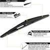 imageAUTOBOO 24quot21quot Windshield Wipers with 11quot Rear Wiper Blade Replacement for GMC Acadia Saturn Outlook 2007 2008 2009 2010Original Factory Quality Pack of 3212114