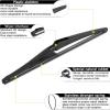imageAUTOBOO 24quot21quot Windshield Wipers with 11quot Rear Wiper Blade Replacement for GMC Acadia Saturn Outlook 2007 2008 2009 2010Original Factory Quality Pack of 3261712A