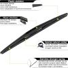 imageAUTOBOO 24quot21quot Windshield Wipers with 11quot Rear Wiper Blade Replacement for GMC Acadia Saturn Outlook 2007 2008 2009 2010Original Factory Quality Pack of 3241812inch
