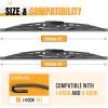 imageAUTOBOO 24quot21quot Windshield Wipers with 11quot Rear Wiper Blade Replacement for GMC Acadia Saturn Outlook 2007 2008 2009 2010Original Factory Quality Pack of 3161612A