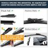 imageAUTOBOO 24quot21quot Windshield Wipers with 11quot Rear Wiper Blade Replacement for GMC Acadia Saturn Outlook 2007 2008 2009 2010Original Factory Quality Pack of 3202012B