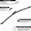 imageAUTOBOO 24quot21quot Windshield Wipers with 11quot Rear Wiper Blade Replacement for GMC Acadia Saturn Outlook 2007 2008 2009 2010Original Factory Quality Pack of 3242015A
