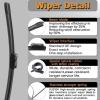 imageAUTOBOO 26quot23quot Windshield Wipers with 12quot Rear Wiper Blade Replacement for Mercedes Benz GL1316 GL450 GL350 GL550 ML 1215 ML350 ML550 ML63 GLE Original Factory Quality Pack of 3