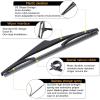 imageAUTOBOO Replacement for Hyundai Tucson 20102015 Rear Windshield Wiper Arm Blade Set OE 988503W000 988111H000