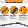 imageOEM Wiper Blades Replacement for Audi A4 Q5 Q3 A5 RS5 S5 allroad 20092020 Original Equipment Replacement Windshield Wipers 24 inch  20 inch Original Factory Quality Set of 2 Top Lock 16mm