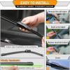 imageOEM Wiper Blades Replacement for Audi A4 Q5 Q3 A5 RS5 S5 allroad 20092020 Original Equipment Replacement Windshield Wipers 24 inch  20 inch Original Factory Quality Set of 2 Top Lock 16mm