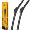 imageAUTOBOO 22quot and 22quot Windshield Wipers Blades Pack Of 2OEM Quality Premium AllSeasons Wiper bladesStable and Quiet Armor wiper blades16  16Pair for Front Windshield