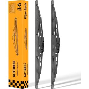 imageAUTOBOO 15quot15quot Wiper Blades Replacement for Jeep Wrangler Front Windshield wipers 20072017 Original Factory Quality Pack of 21616 A