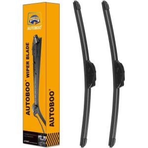 imageAUTOBOO 15quot15quot Wiper Blades Replacement for Jeep Wrangler Front Windshield wipers 20072017 Original Factory Quality Pack of 22222 E