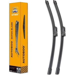imageAUTOBOO 15quot15quot Wiper Blades Replacement for Jeep Wrangler Front Windshield wipers 20072017 Original Factory Quality Pack of 22418