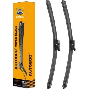 imageAUTOBOO 15quot15quot Wiper Blades Replacement for Jeep Wrangler Front Windshield wipers 20072017 Original Factory Quality Pack of 22621
