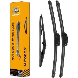 imageAUTOBOO 24quot21quot Windshield Wipers with 11quot Rear Wiper Blade Replacement for GMC Acadia Saturn Outlook 2007 2008 2009 2010Original Factory Quality Pack of 3212114