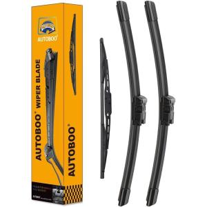 imageAUTOBOO 24quot21quot Windshield Wipers with 11quot Rear Wiper Blade Replacement for GMC Acadia Saturn Outlook 2007 2008 2009 2010Original Factory Quality Pack of 3222213B