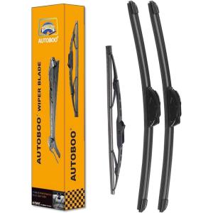 imageAUTOBOO 24quot21quot Windshield Wipers with 11quot Rear Wiper Blade Replacement for GMC Acadia Saturn Outlook 2007 2008 2009 2010Original Factory Quality Pack of 3222110