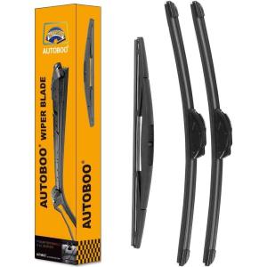 imageAUTOBOO 24quot21quot Windshield Wipers with 11quot Rear Wiper Blade Replacement for GMC Acadia Saturn Outlook 2007 2008 2009 2010Original Factory Quality Pack of 3262214A
