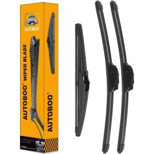imageAUTOBOO 24quot21quot Windshield Wipers with 11quot Rear Wiper Blade Replacement for GMC Acadia Saturn Outlook 2007 2008 2009 2010Original Factory Quality Pack of 3241812A