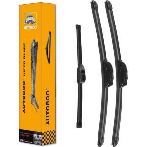 imageAUTOBOO 24quot21quot Windshield Wipers with 11quot Rear Wiper Blade Replacement for GMC Acadia Saturn Outlook 2007 2008 2009 2010Original Factory Quality Pack of 3281413