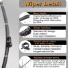 image3 Wipers Replacement for Honda Pilot Rear and Front Windshield Wiper Blades 200920153 Pieces 22quot21quot14 inch242015