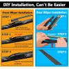 imageAUTOBOO 26quot17quot Windshield Wipers with 12quot Rear Wiper Blade Replacement for Nissan Rogue Pathfinder 2013 2014 2015 2016 2017 2018 2019 2020 2021 2022 2023 Original Factory Quality Pack of 3242212
