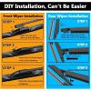 imageAUTOBOO 26quot17quot Windshield Wipers with 12quot Rear Wiper Blade Replacement for Nissan Rogue Pathfinder 2013 2014 2015 2016 2017 2018 2019 2020 2021 2022 2023 Original Factory Quality Pack of 3242011
