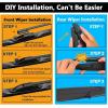 imageAUTOBOO 26quot17quot Windshield Wipers with 12quot Rear Wiper Blade Replacement for Nissan Rogue Pathfinder 2013 2014 2015 2016 2017 2018 2019 2020 2021 2022 2023 Original Factory Quality Pack of 3222011
