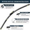 imageAUTOBOO 26quot17quot Windshield Wipers with 12quot Rear Wiper Blade Replacement for Nissan Rogue Pathfinder 2013 2014 2015 2016 2017 2018 2019 2020 2021 2022 2023 Original Factory Quality Pack of 3282811