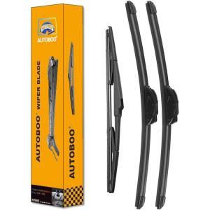 imageAUTOBOO 26quot19quot Windshield Wipers with 14quot Rear Wiper Blade Sets Replacement for Chrysler Pacifica 2021 2020 2019 2018 2017Toyota sienna 2004 Original Factory Quality Pack of 3