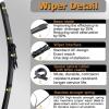 imageAUTOBOO Windshield Wiper Blade Replacement for Toyota Tundra 20062018Sequoia 20072018 Original Equipment Wipers 26quot23quot Set of 2 Pinch Tab